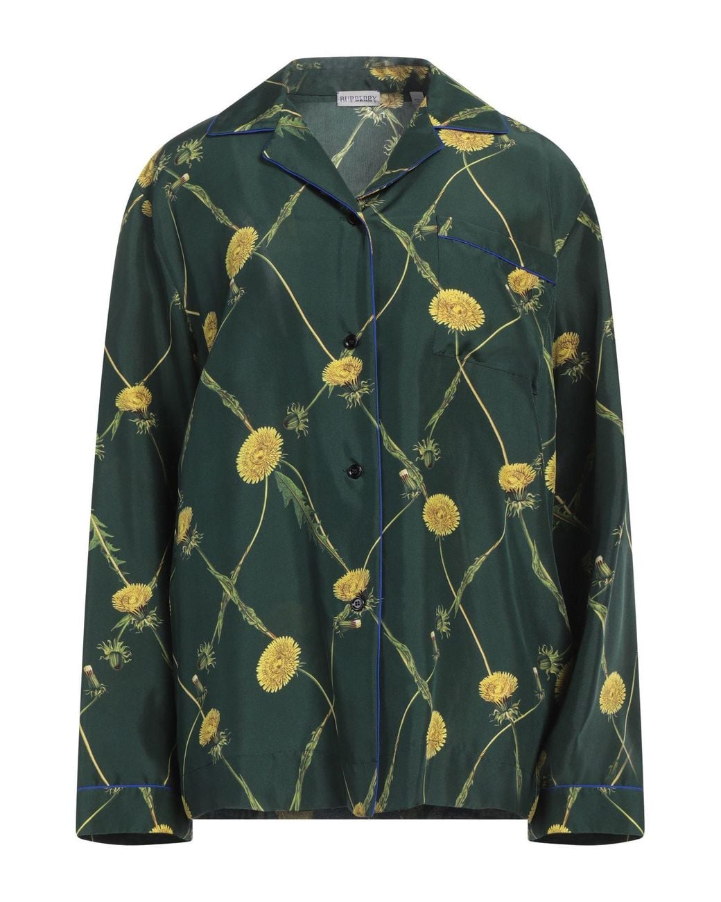 Burberry Green Shirt Silk