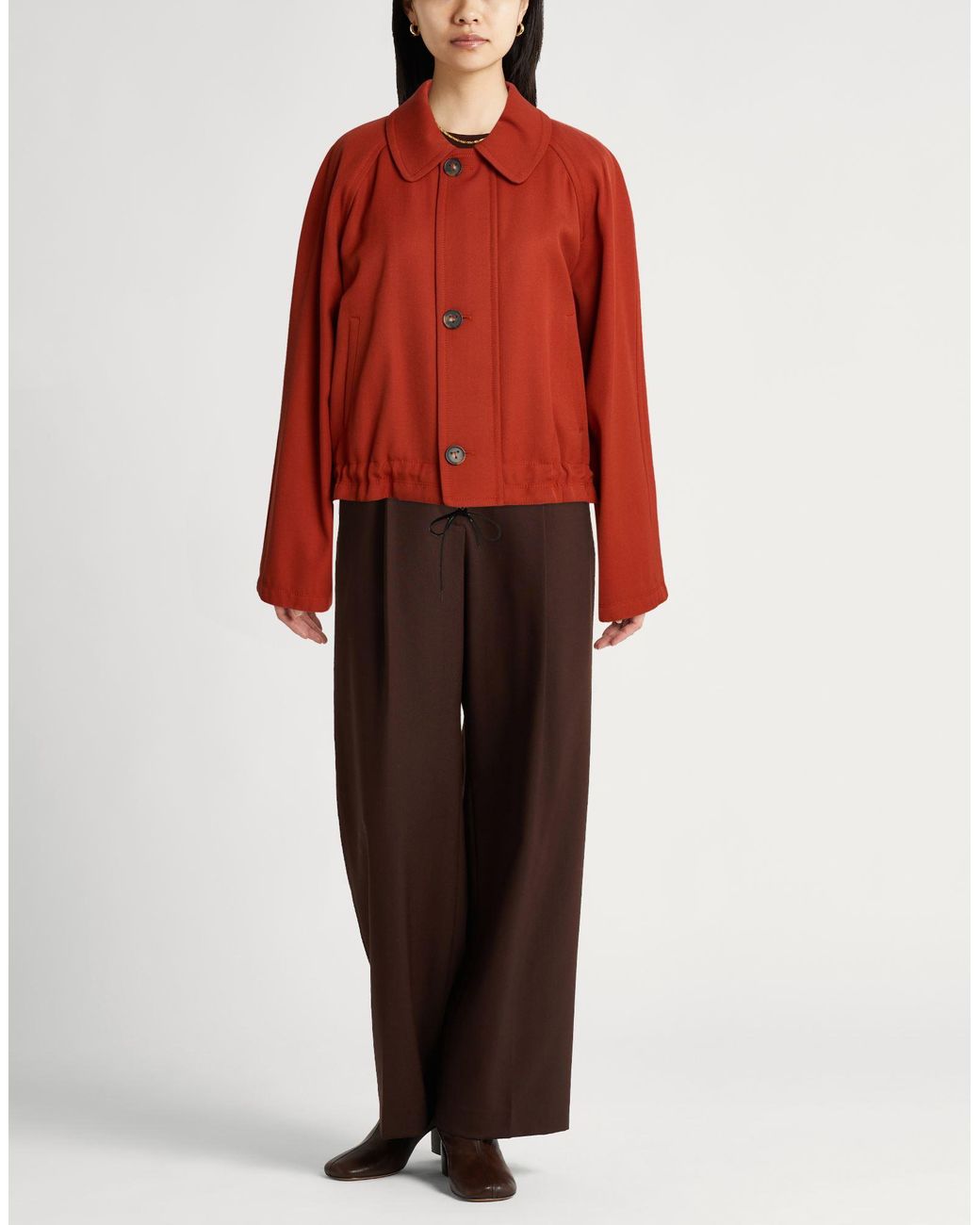 Tod's Red Rust Jacket Virgin Wool
