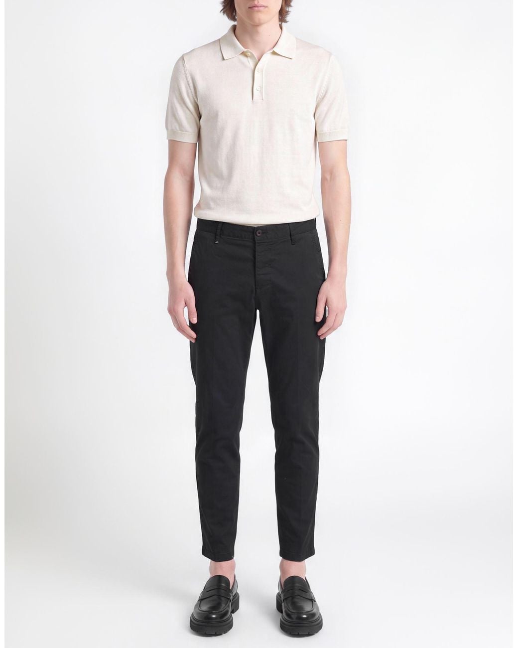 Berna Blue Charcoal Pants Cotton, Elastane for men
