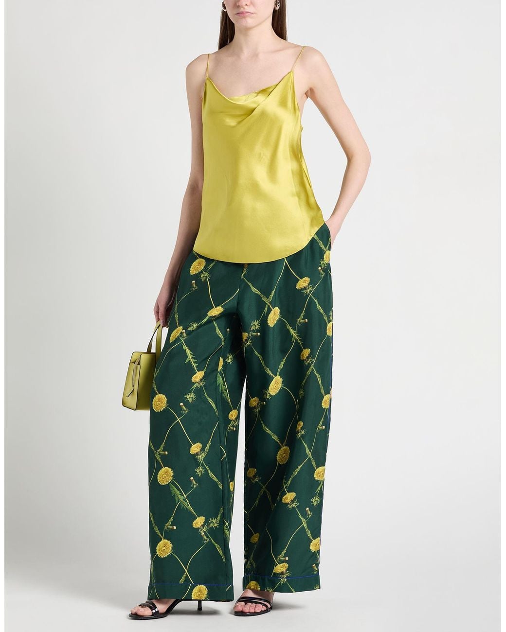Burberry Green Dark Pants Silk