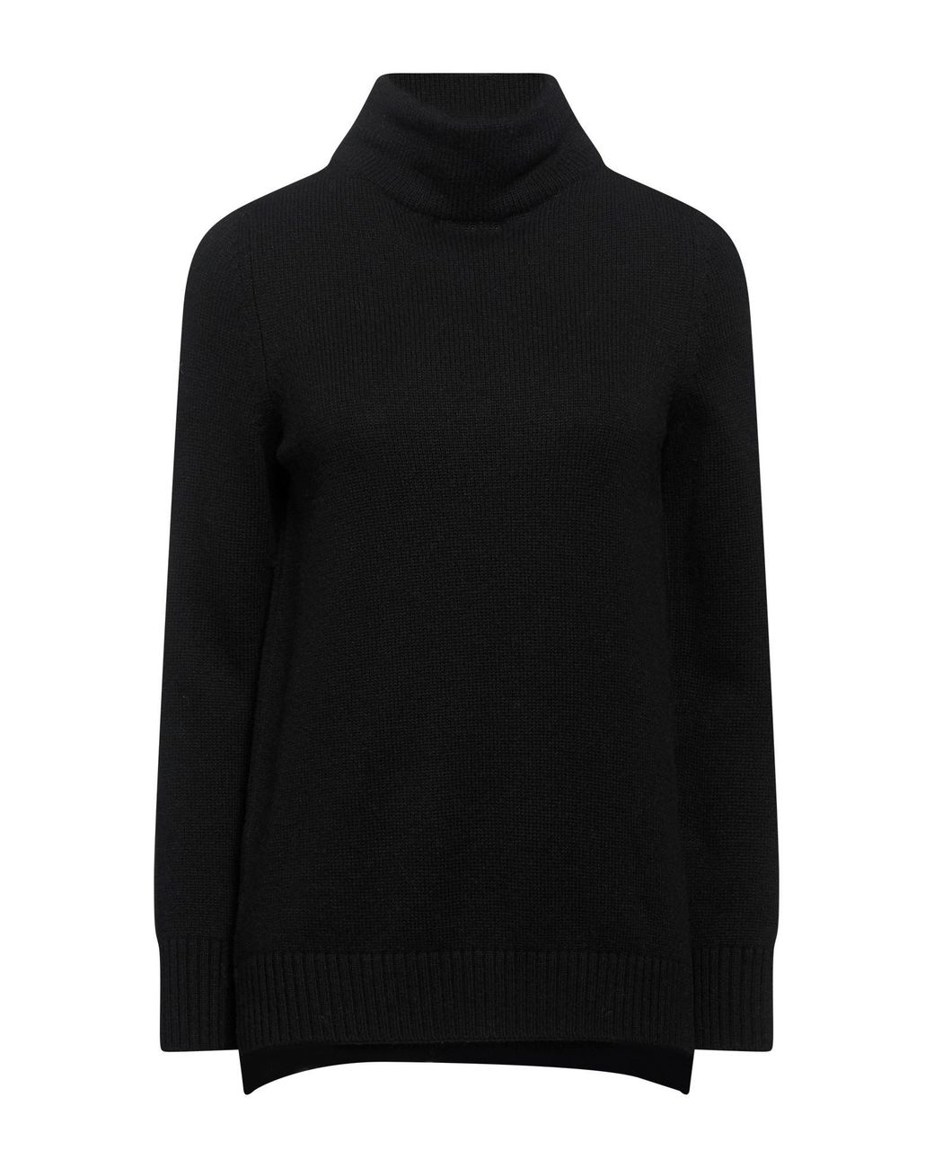 Gran Sasso Black Turtleneck Wool, Viscose, Cashmere