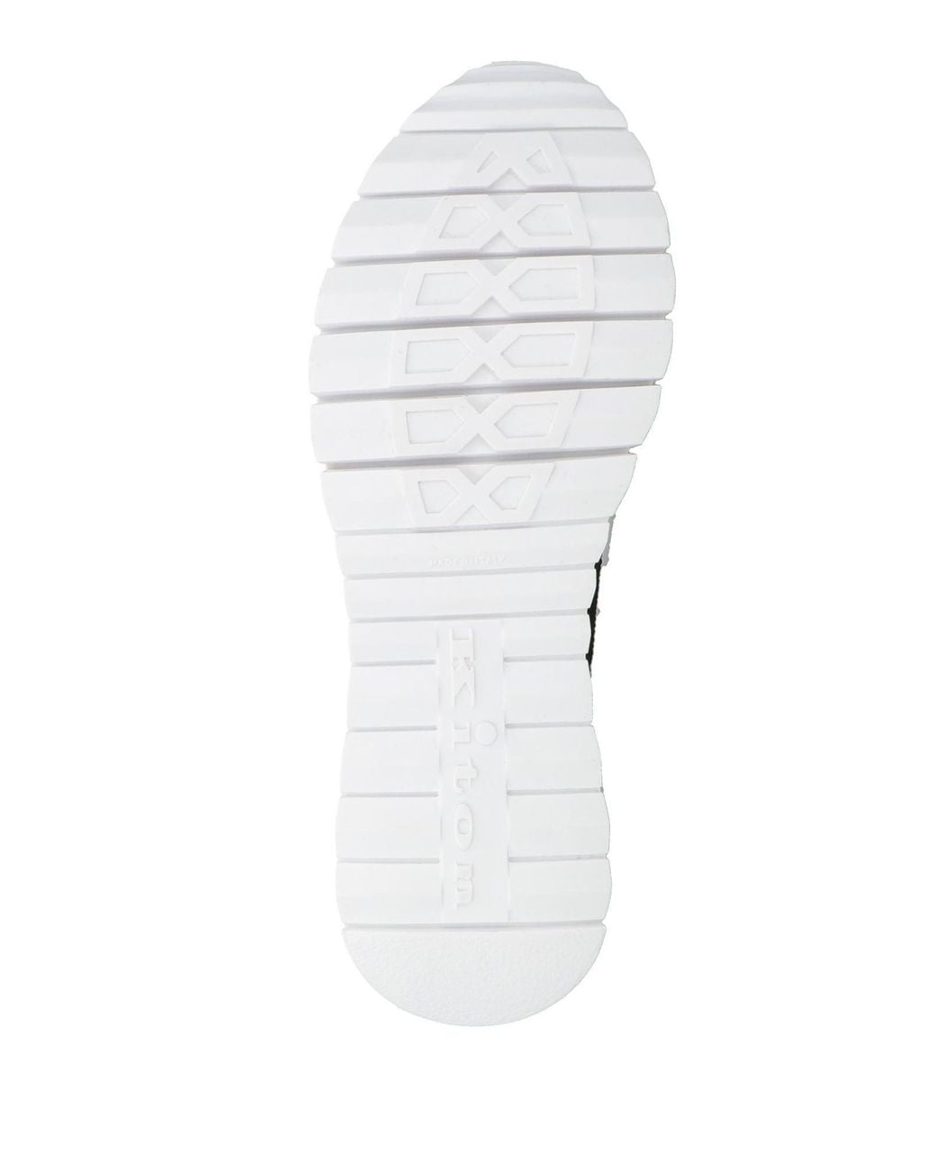 Kiton Black Sneakers Cotton, Elastane for men