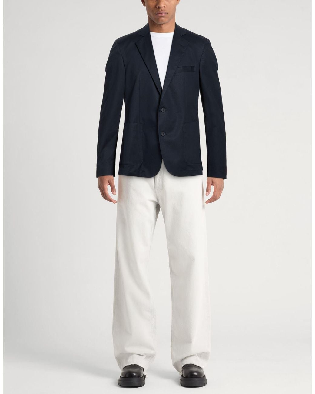 HUGO Blue Midnight Blazer Cotton, Elastane for men