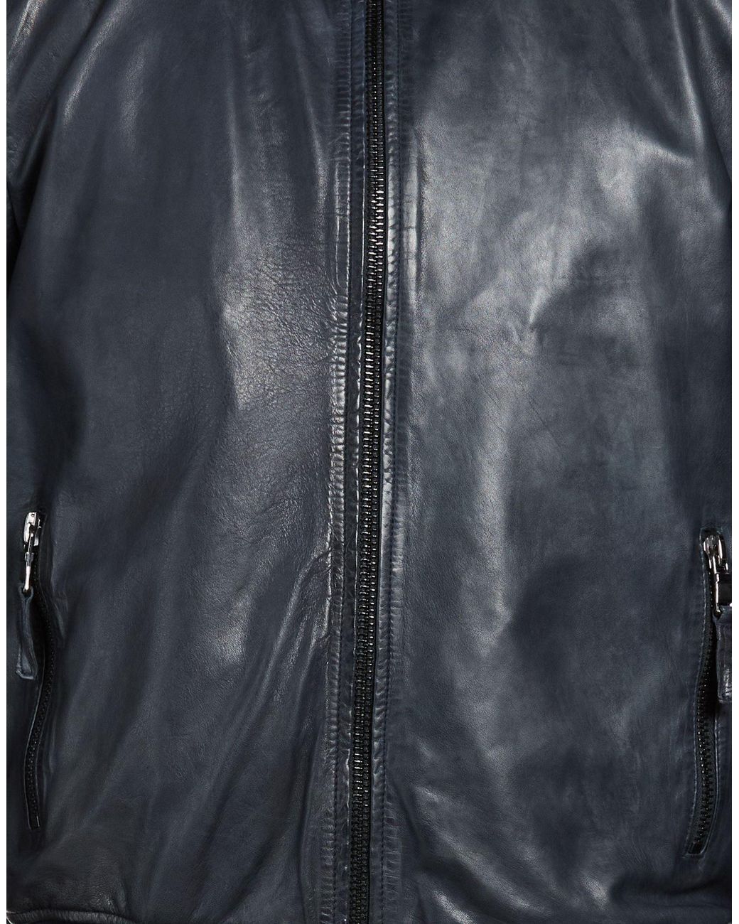Bully Blue Midnight Jacket Leather for men
