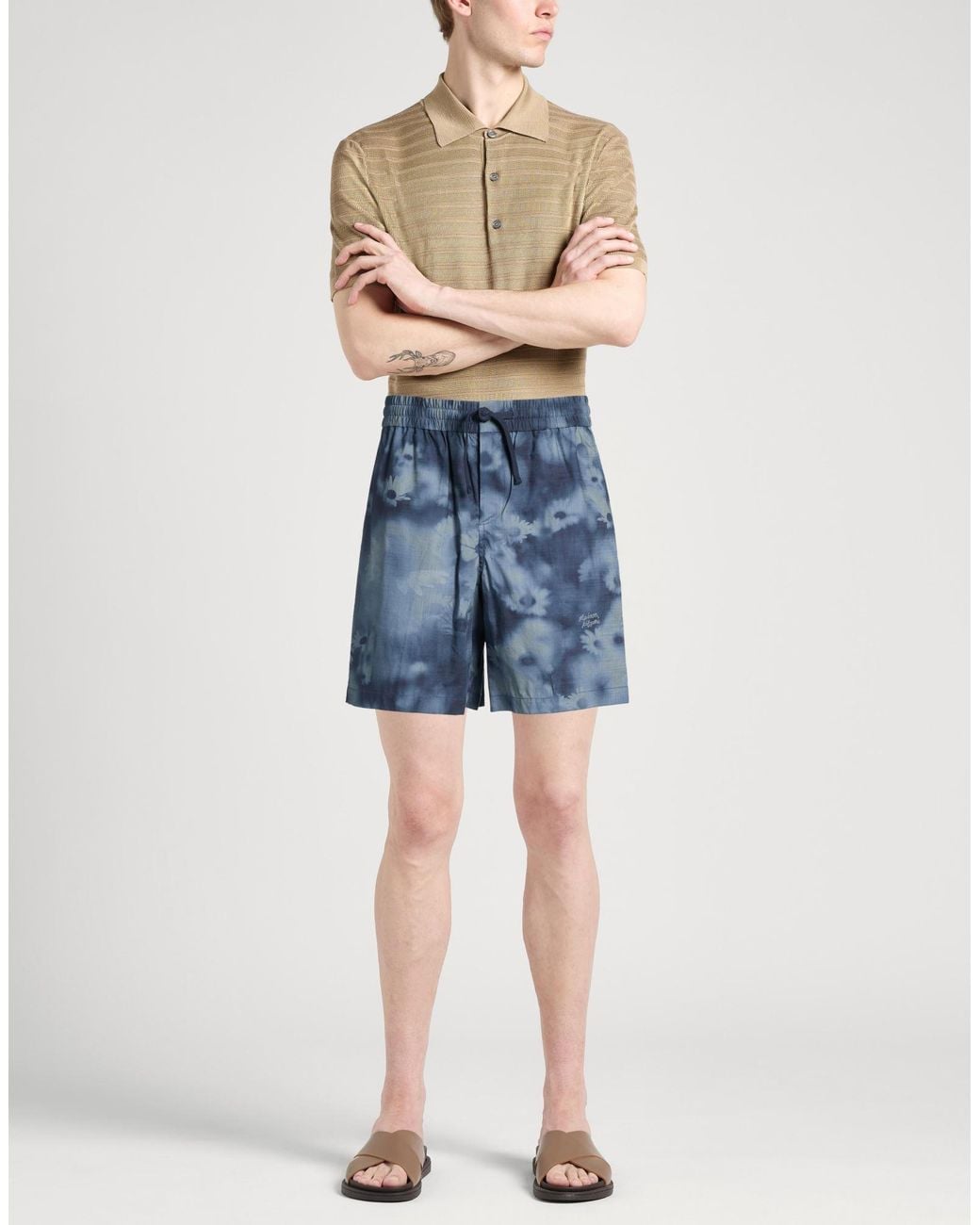 Maison Kitsuné Blue Shorts & Bermuda Shorts Cotton for men