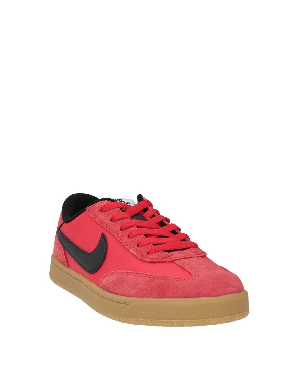 Nike Red Sb Collection Sneakers Leather, Textile Fibers for men