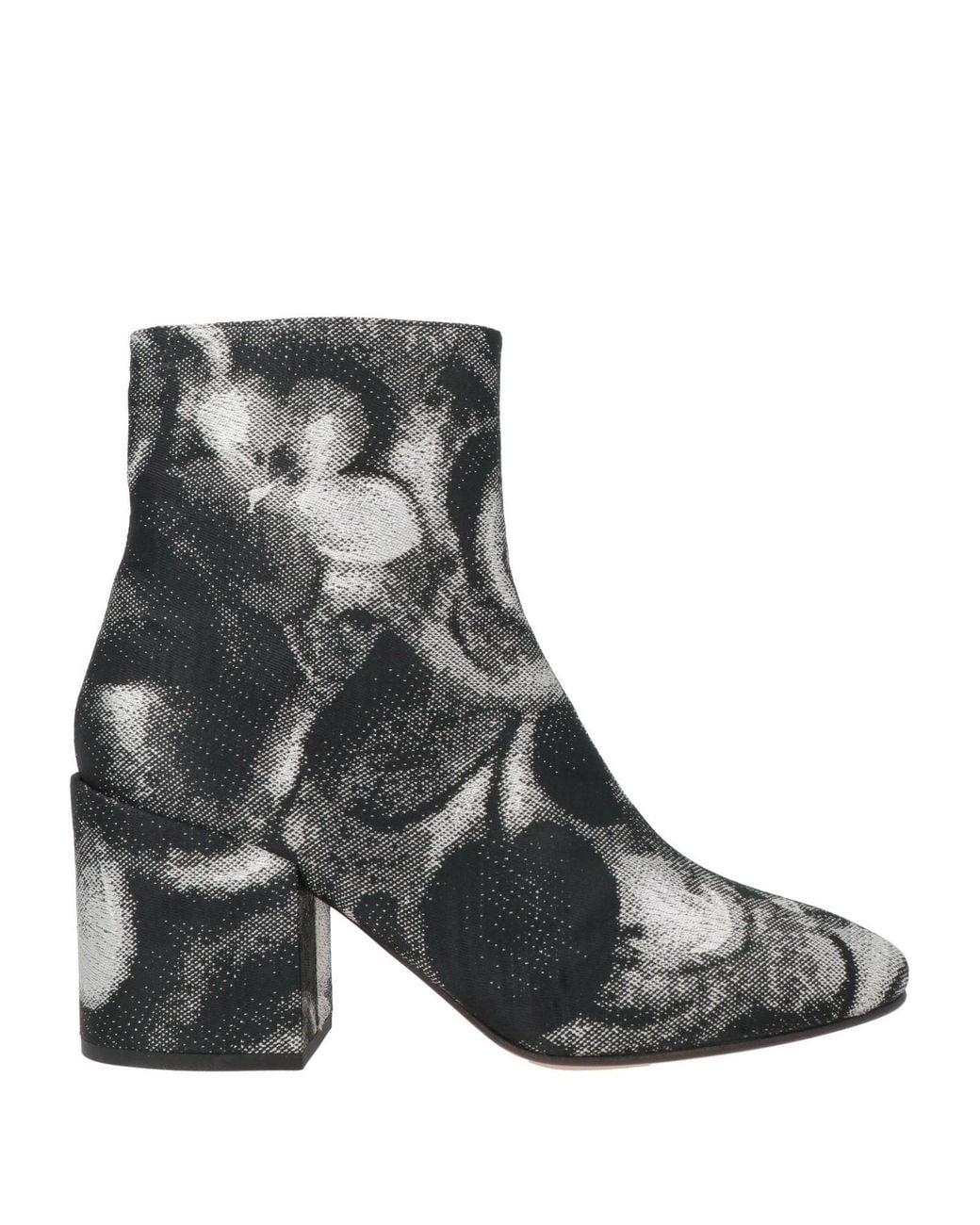 Dries Van Noten Black Ankle Boots Textile Fibers