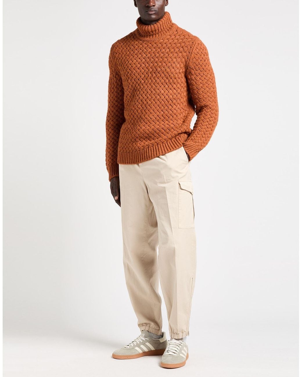 Lardini Orange Turtlenecks for men