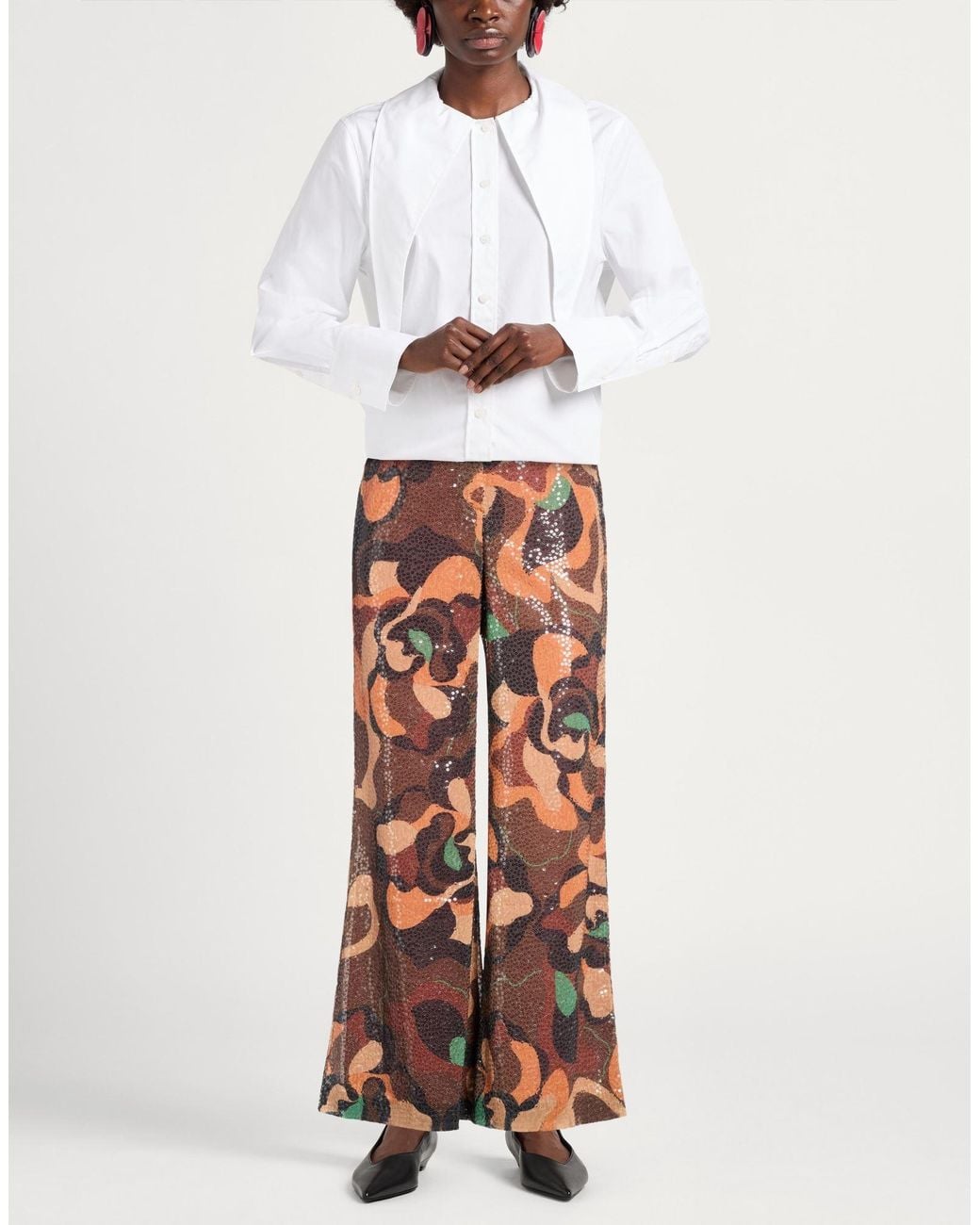 Maliparmi Orange Pants Polyester