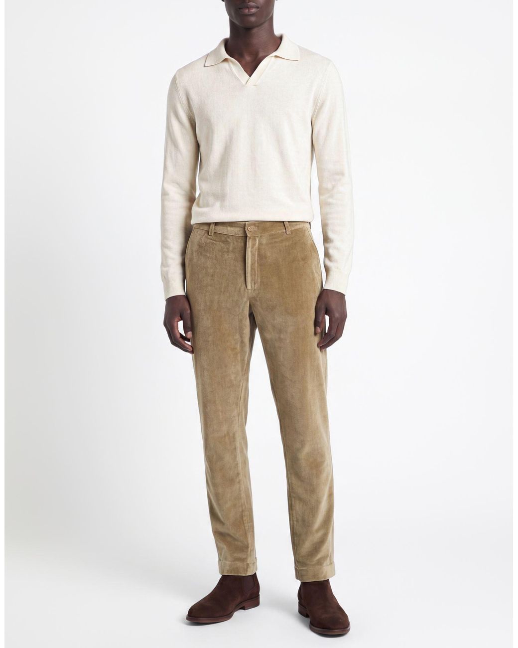 Majestic Filatures Natural Camel Pants Organic Cotton, Modal, Elastane for men