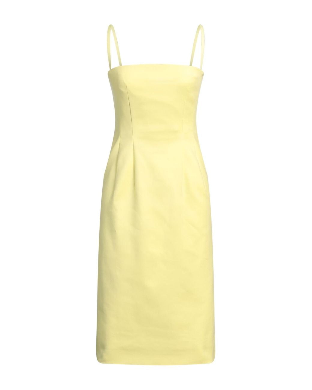 Sportmax Yellow Sleeveless Slim-Fit Dress