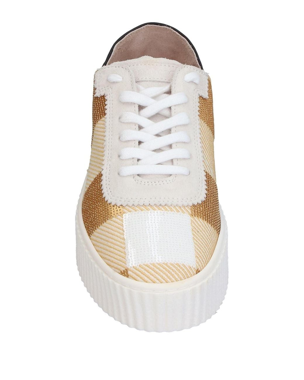 Pinko White Sneakers Soft Leather, Textile Fibers