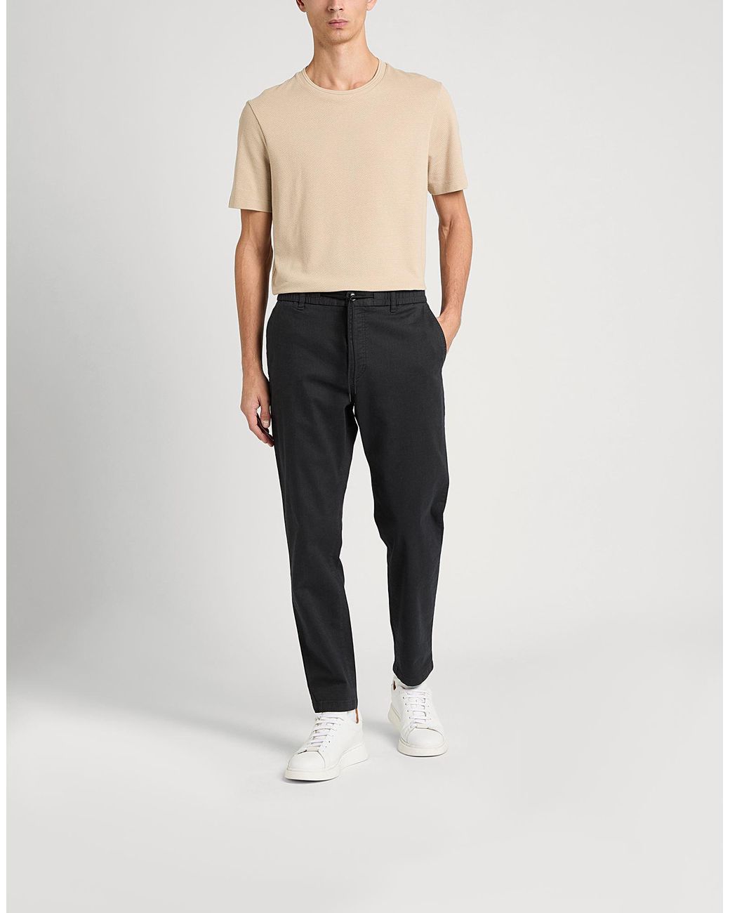 Boss Blue Pants Cotton, Elastane for men