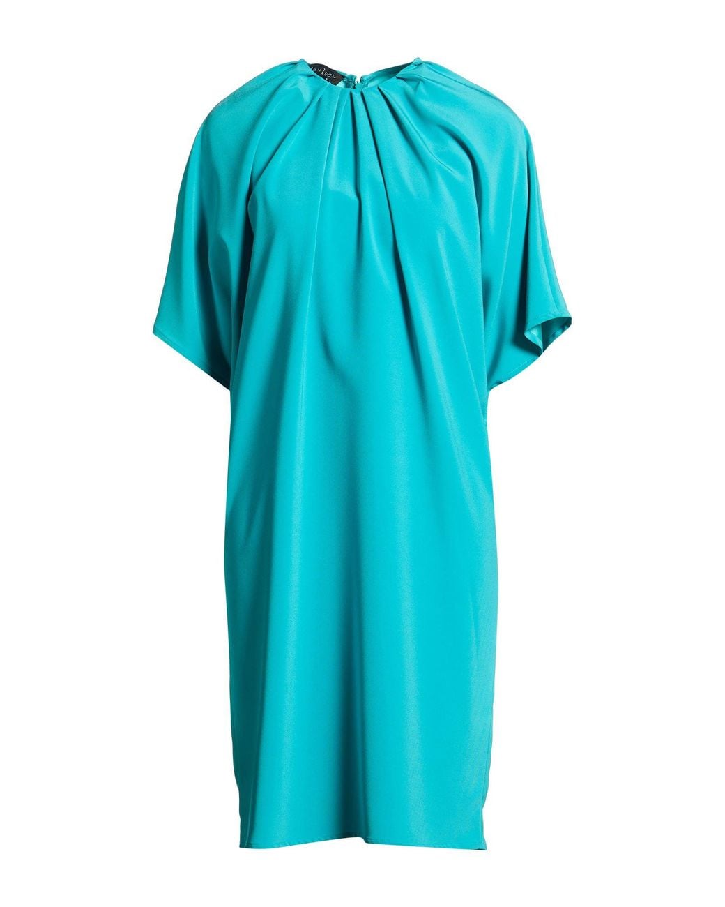 Gianluca Capannolo Blue Midi Dress Triacetate, Polyethylene