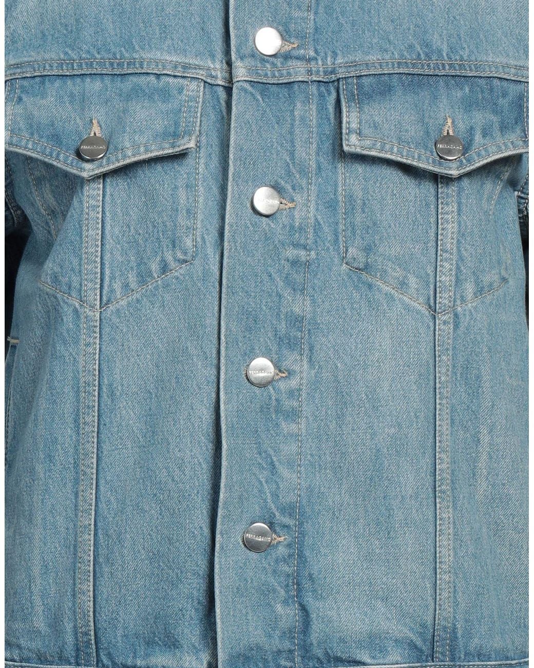 Ferragamo Blue Denim Outerwear for men