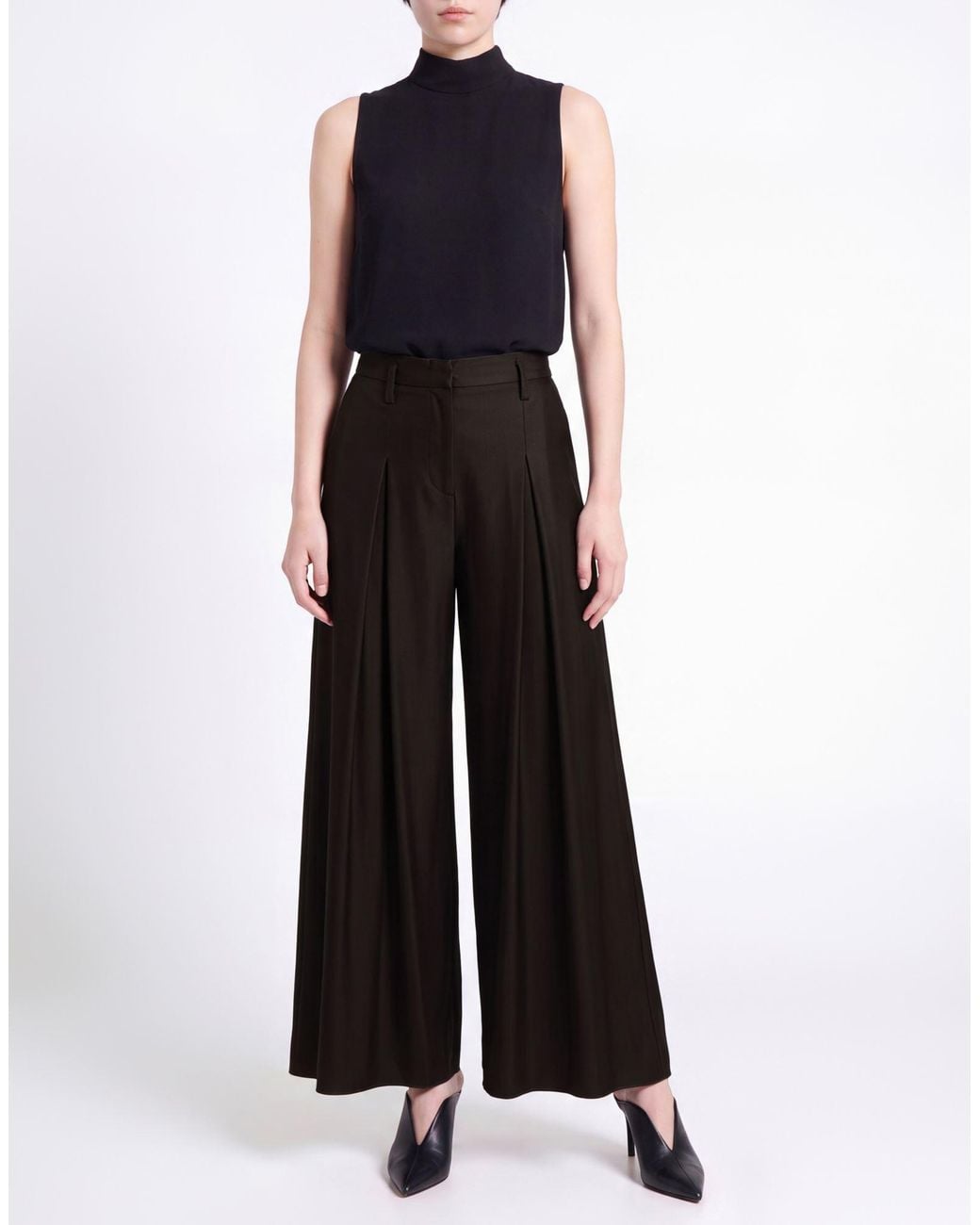 Giorgio Armani Black Dark Pants Viscose, Elastane