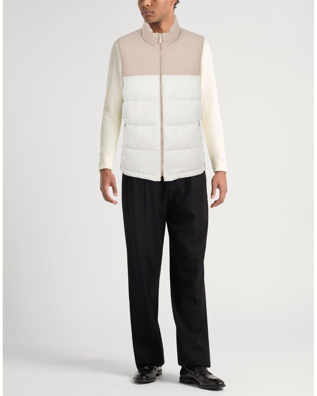Eleventy White Gilet for men