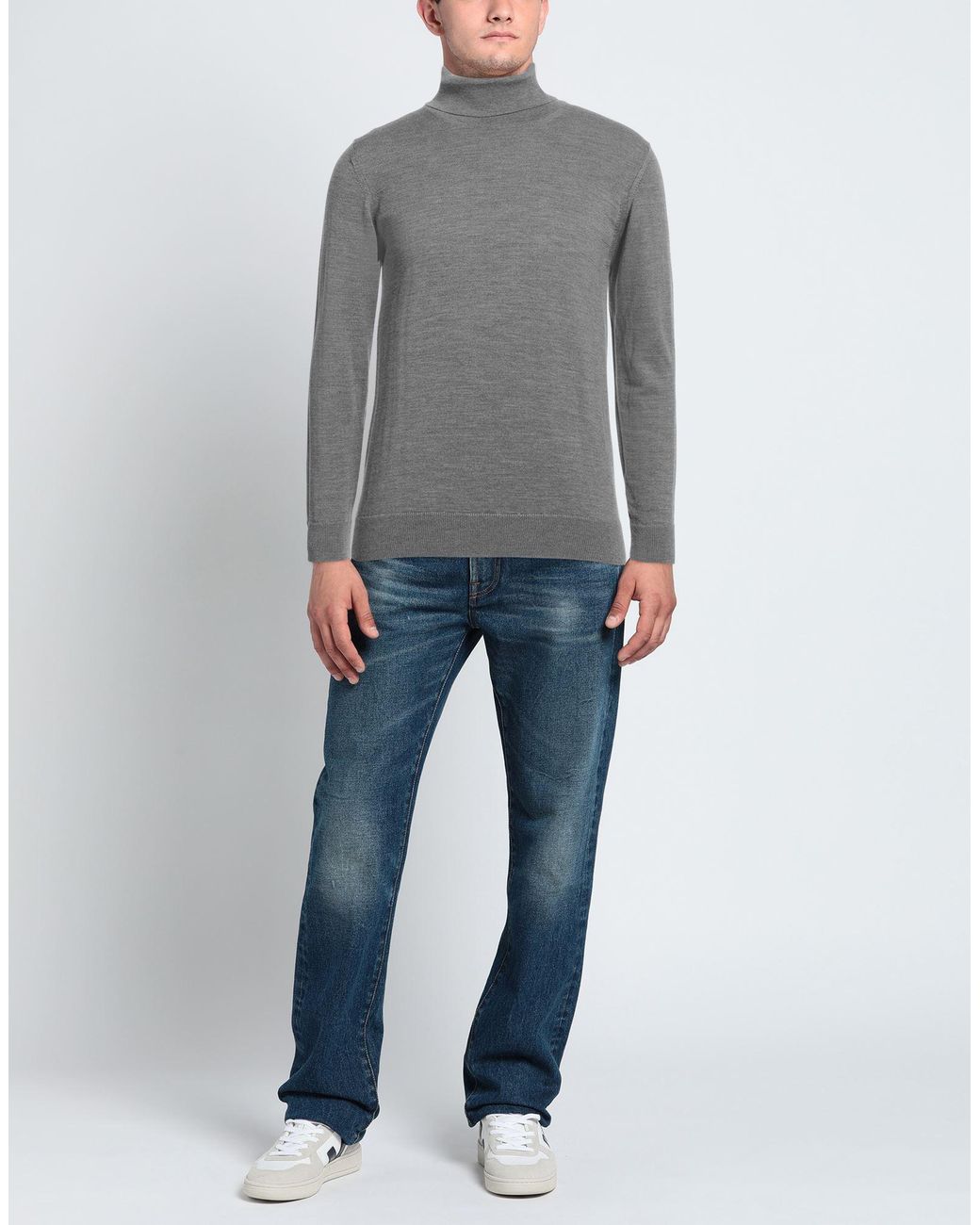 Alpha Studio Gray Turtleneck for men
