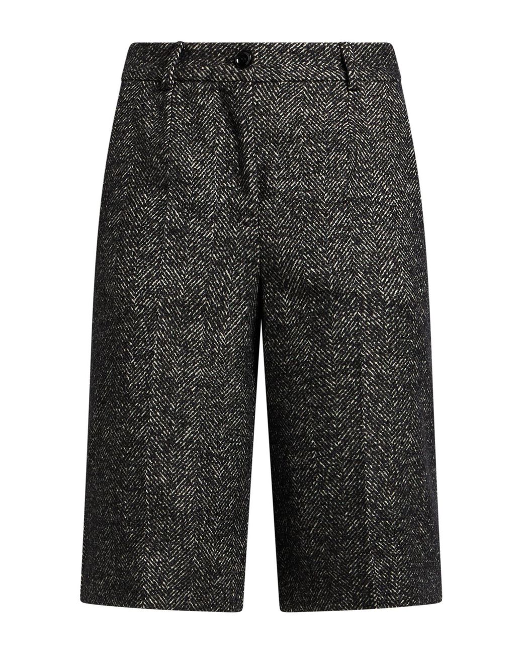 Dolce & Gabbana Gray Shorts & Bermuda Shorts Virgin Wool, Wool, Polyamide, Elastane