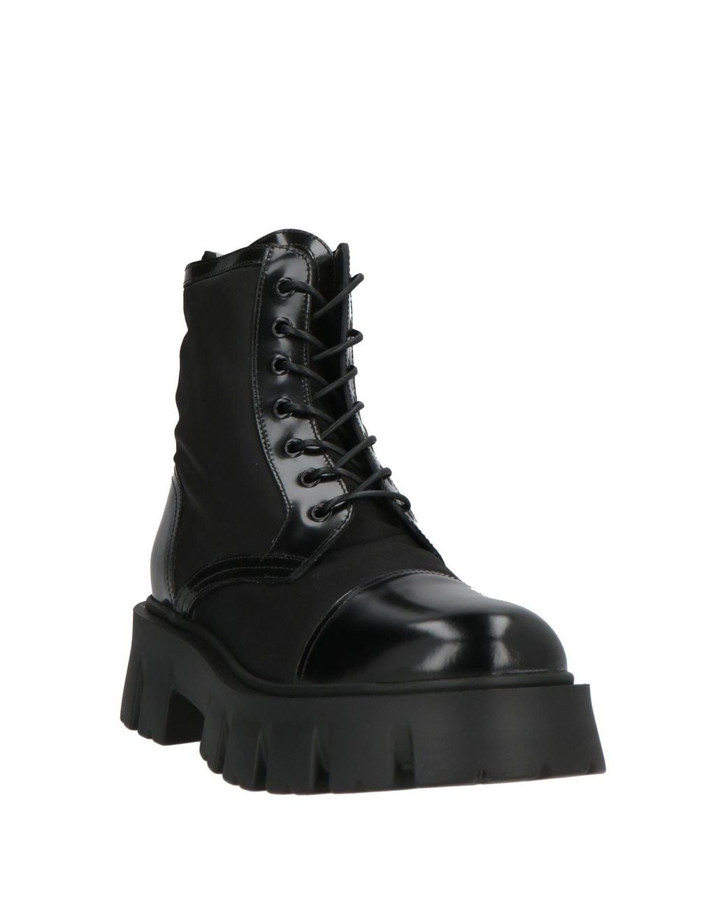 Premiata Black Ankle Boots Leather, Textile Fibers