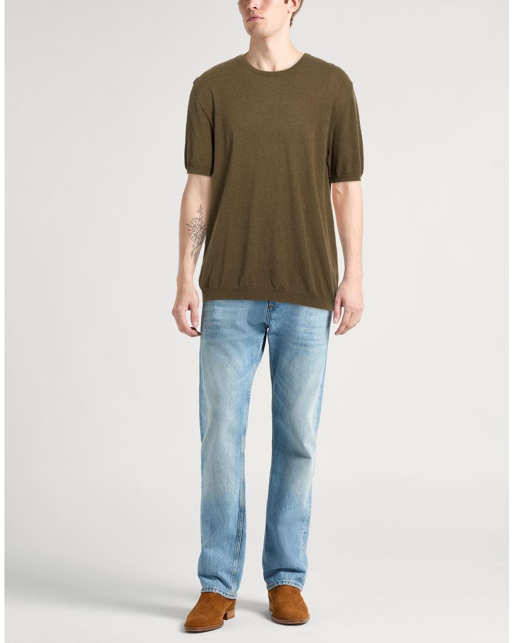 Roberto Collina Green Jumper for men