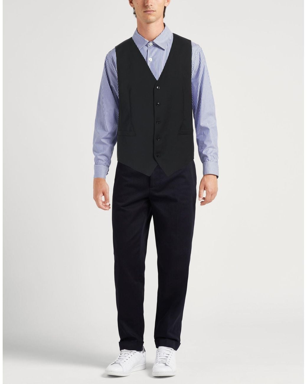Tiger Of Sweden Black Tailored Vest Recycled Polyester, Wool, Elastane for men