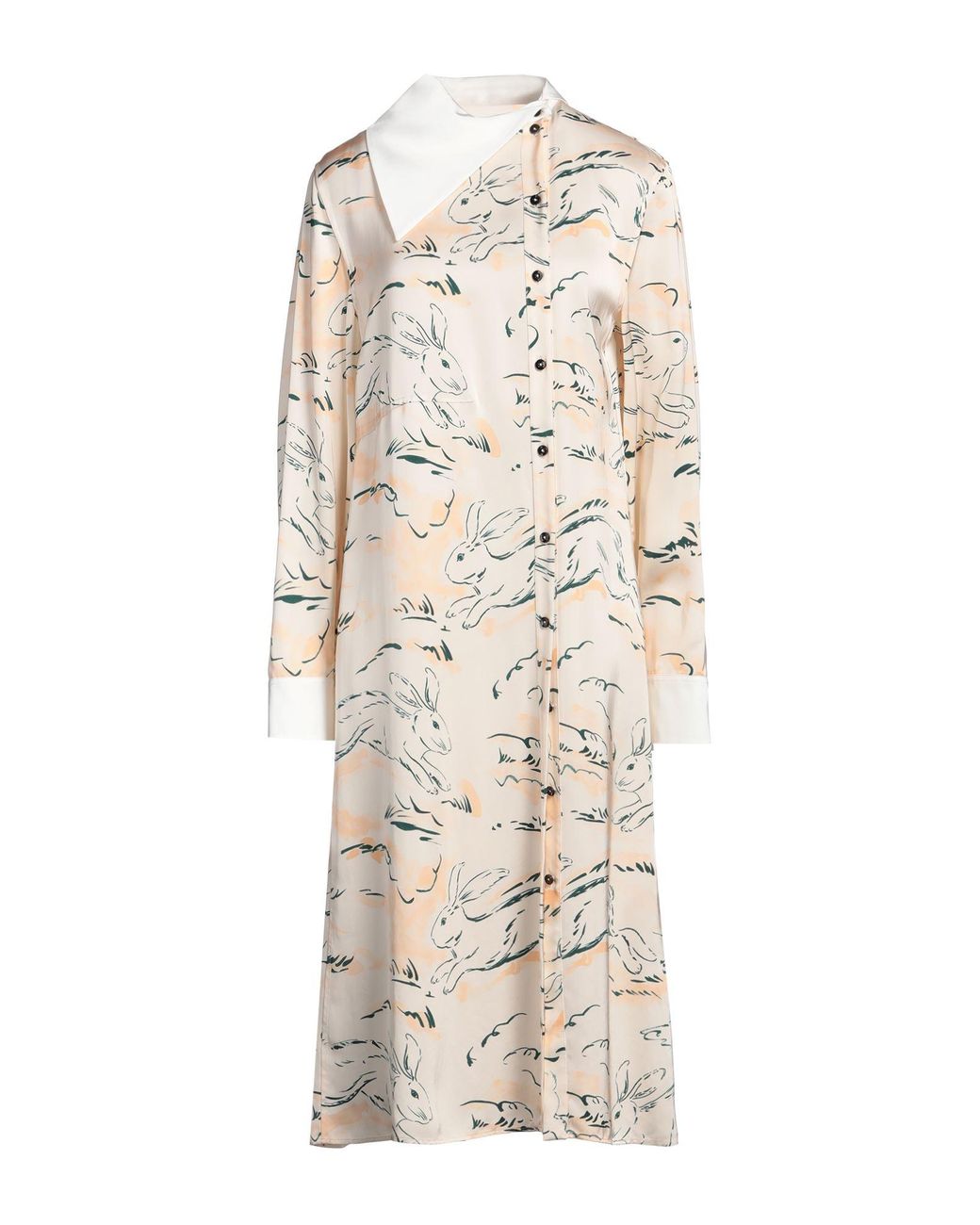 Jil Sander Natural Light Midi Dress Viscose