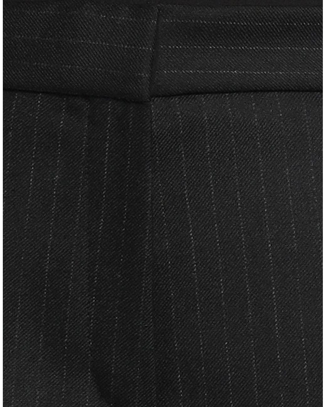 Sandro Black Pants Polyester, Virgin Wool, Elastane