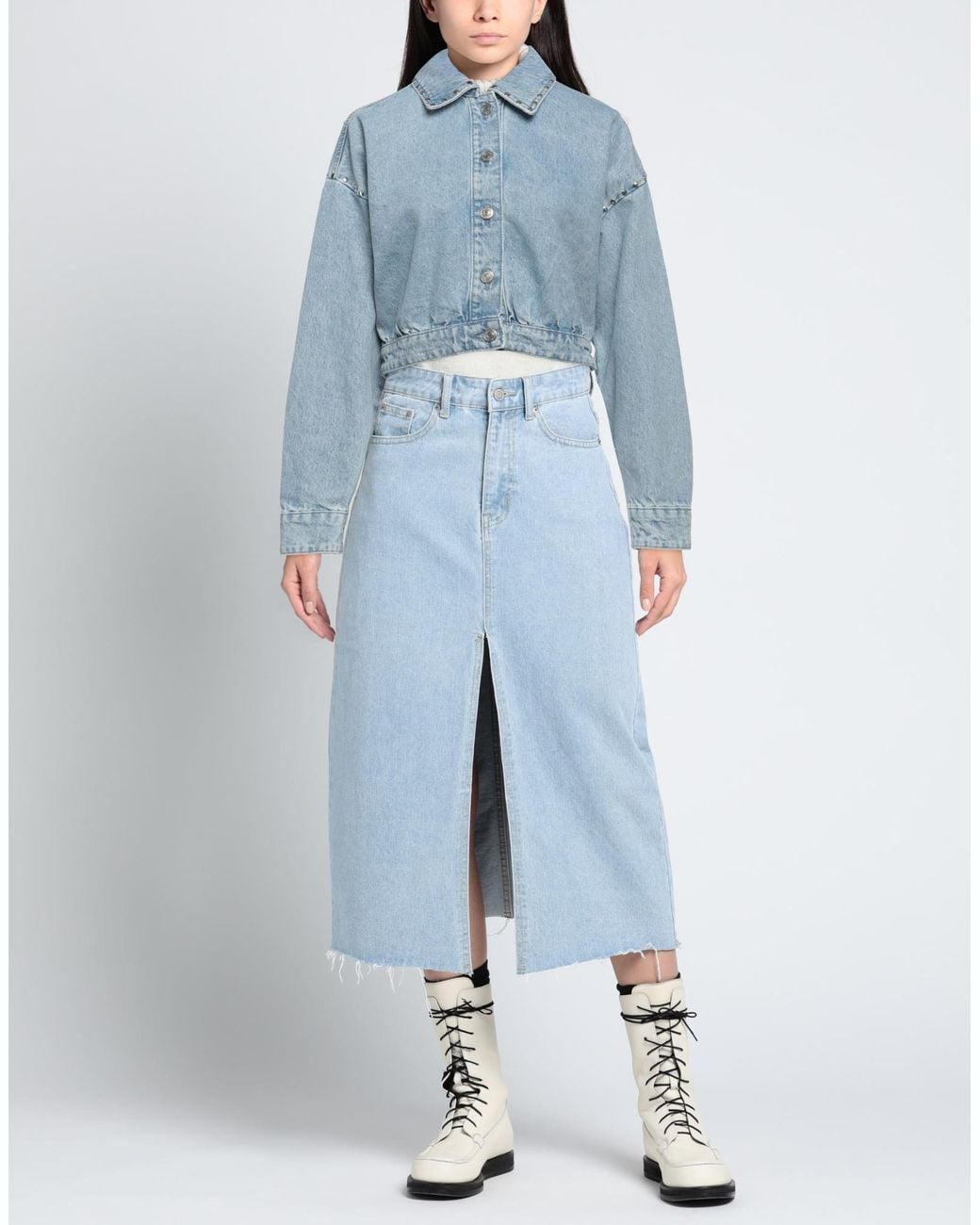 Maje Blue Denim Outerwear