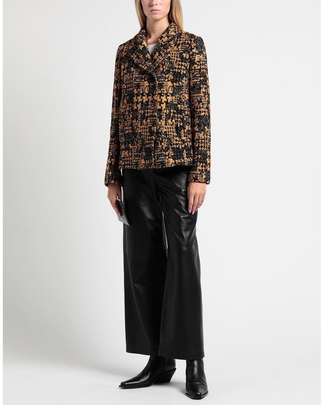 Dolce & Gabbana Black Coat Acrylic, Wool, Polyester