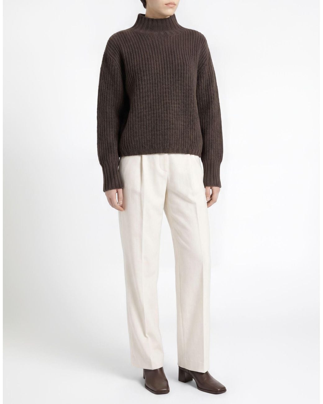 Aragona Brown Turtleneck Cashmere
