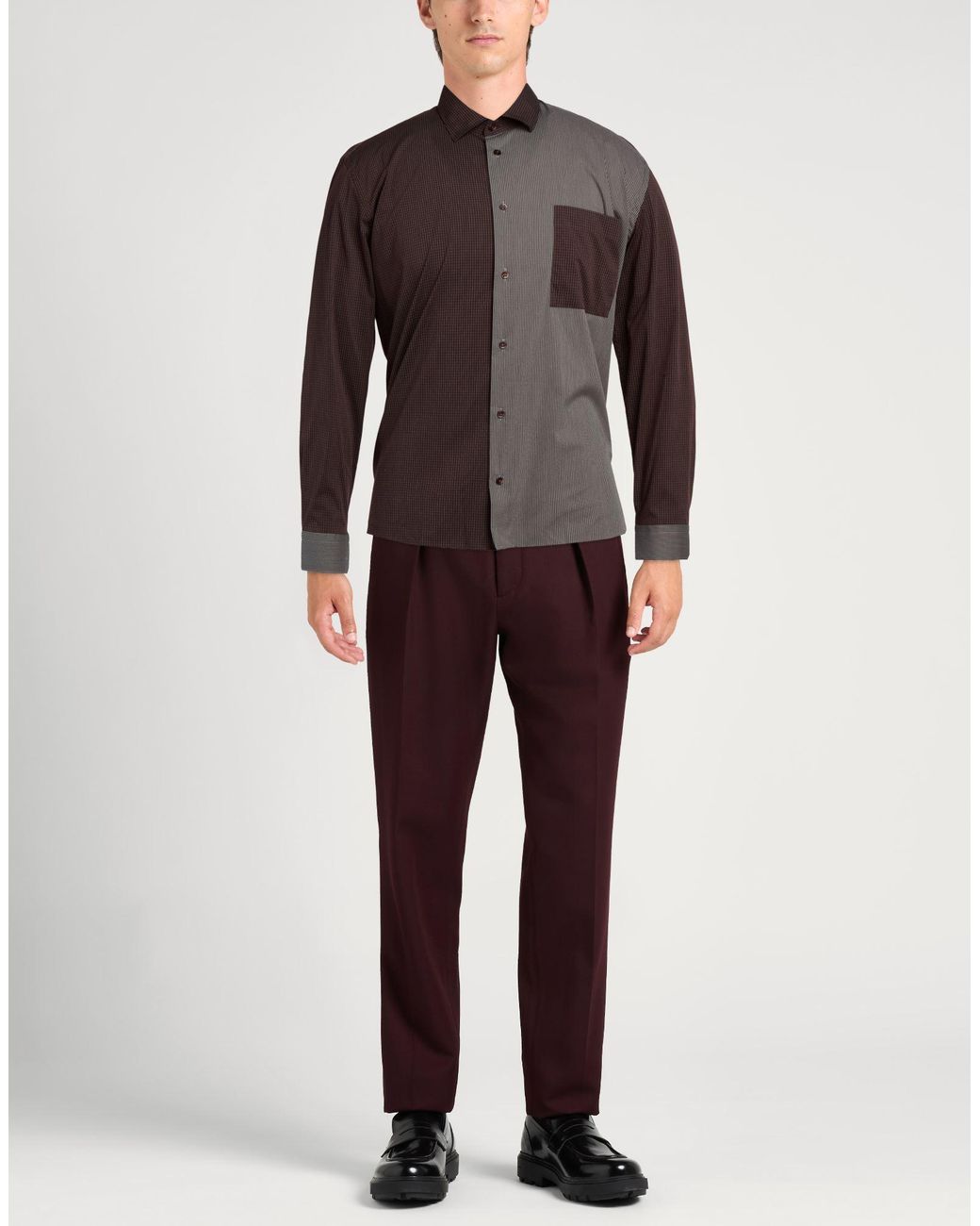 Liu Jo Brown Dark Shirt Cotton, Polyamide, Elastane for men