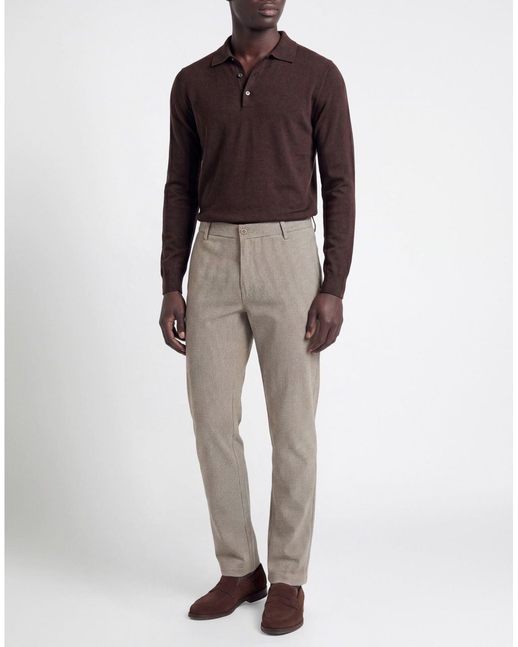 Teleria Zed Gray Pants Cotton, Elastane for men
