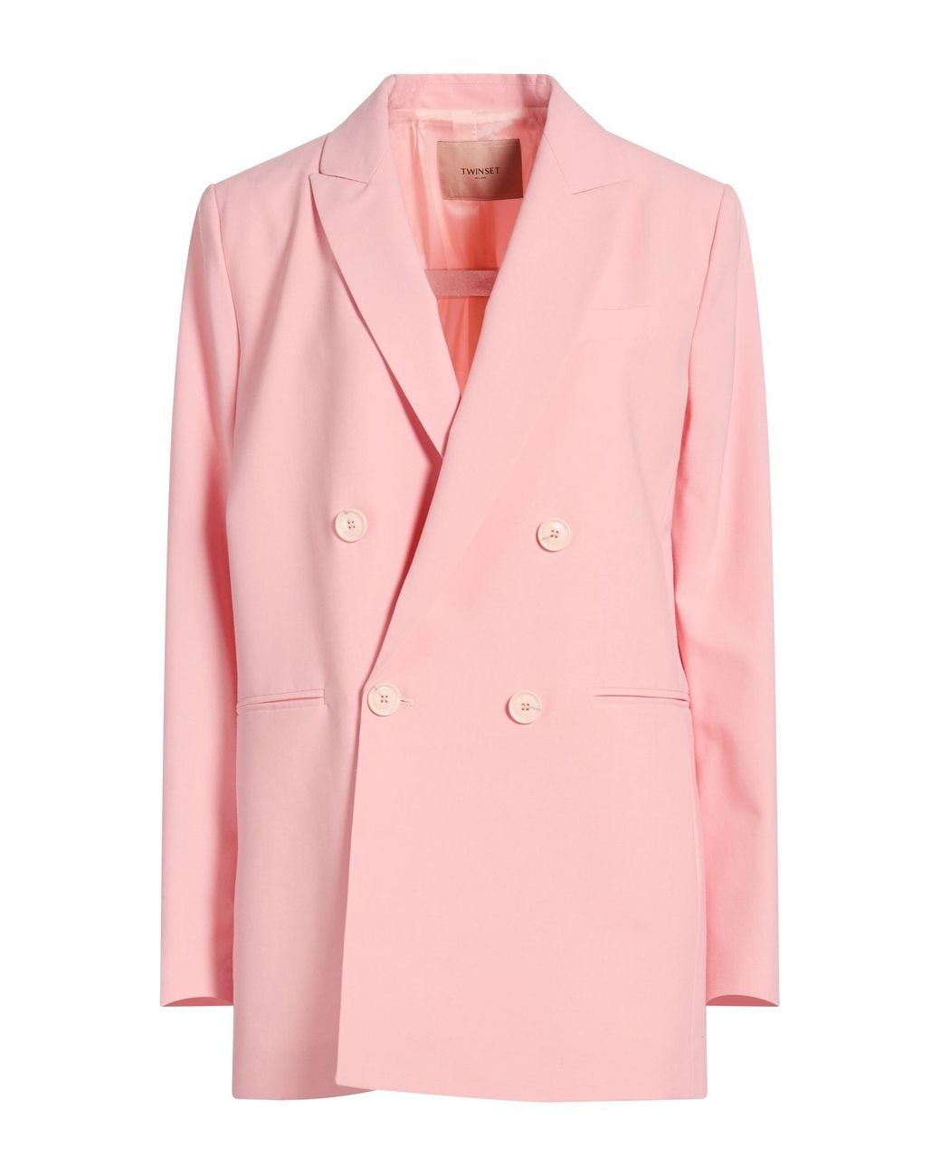 Twinset Pink Blazer Polyester, Wool, Elastane