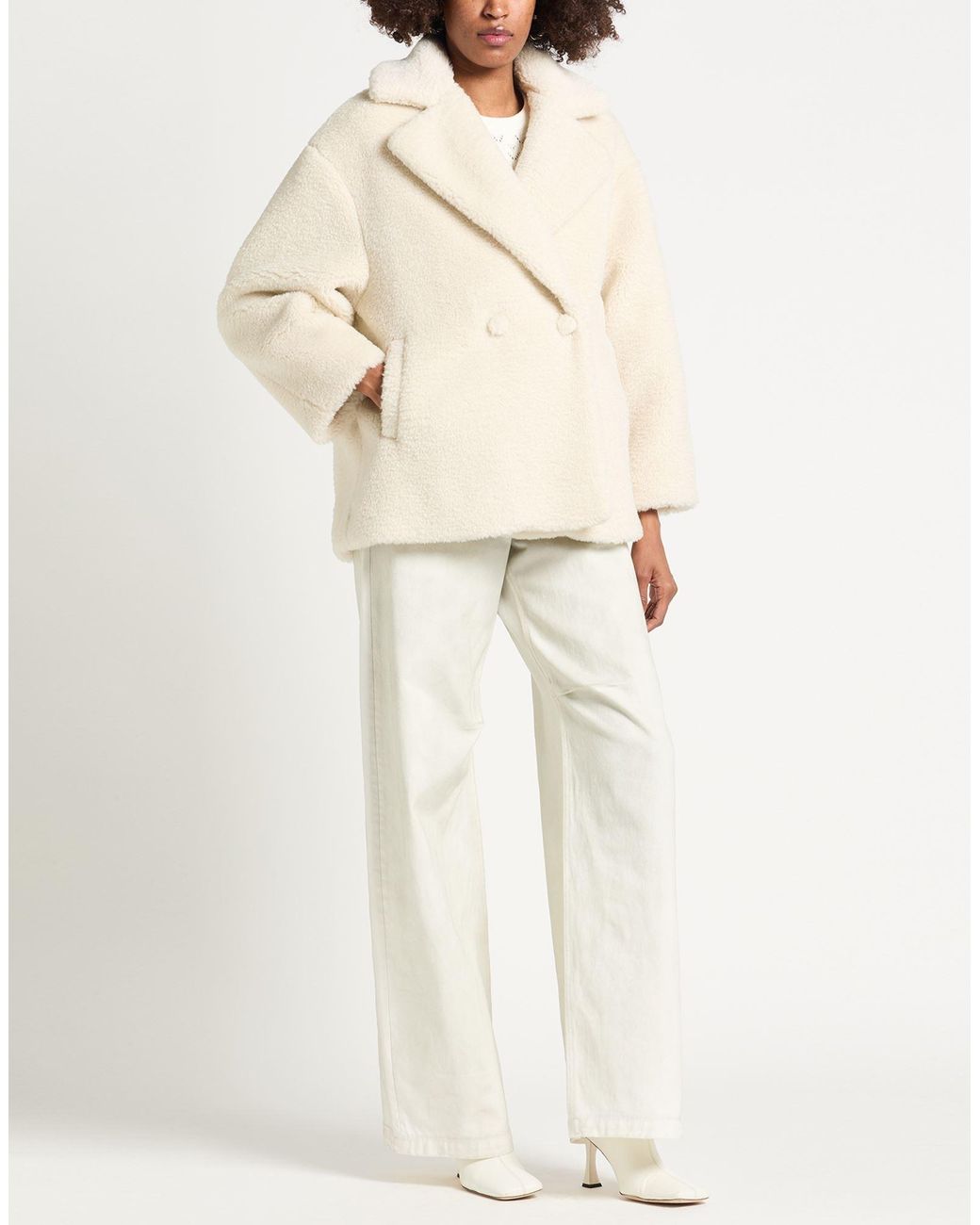 Twinset Natural Shearling & Teddy