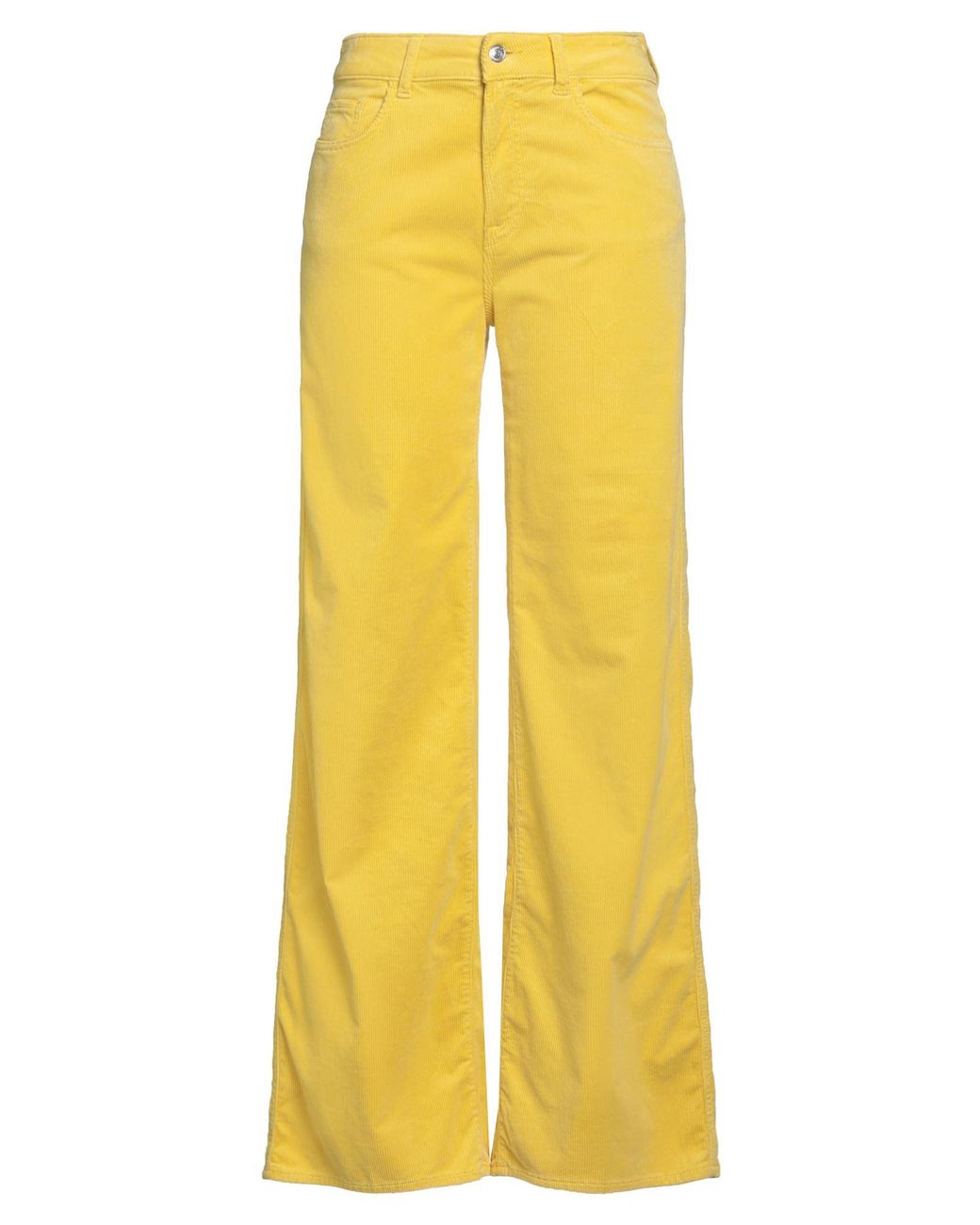 Department 5 Yellow Pants Cotton, Modal, Polyester, Rubber