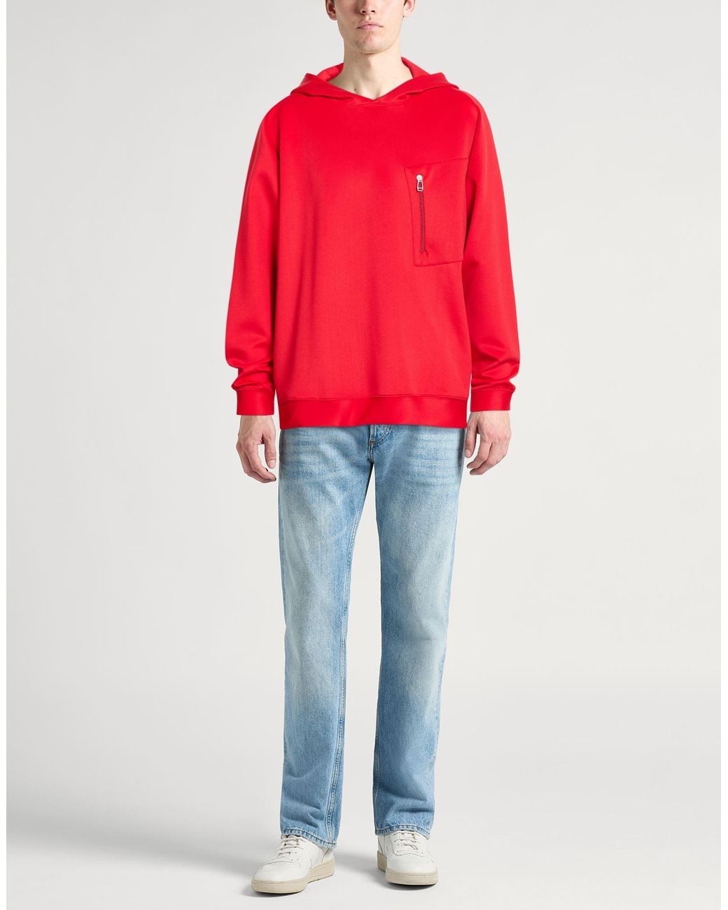 Kiton Red Sweatshirt Polyester, Elastane for men