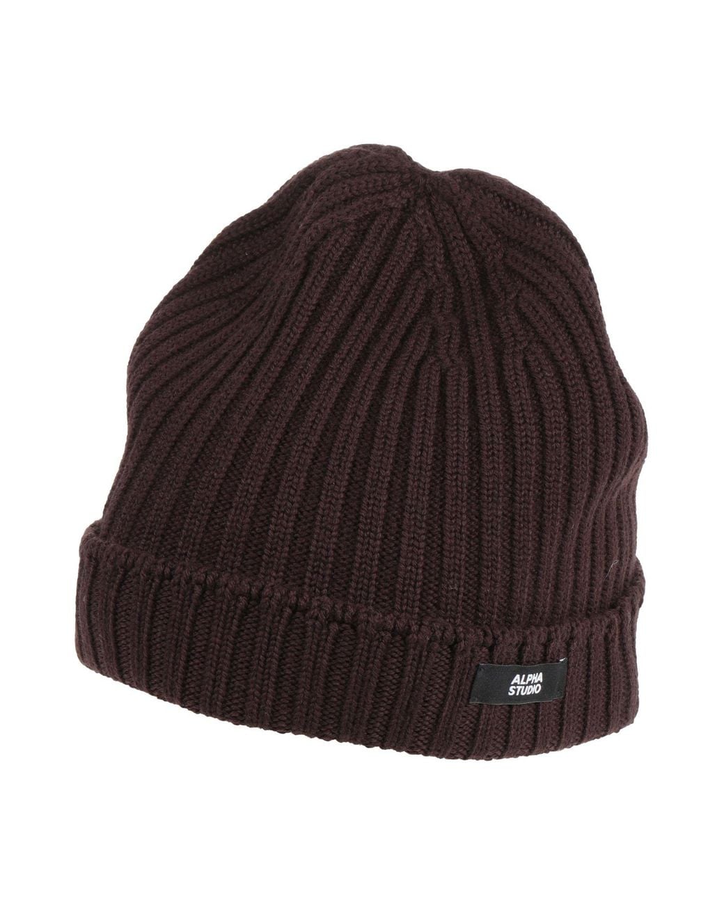 Alpha Studio Brown Dark Hat Merino Wool for men