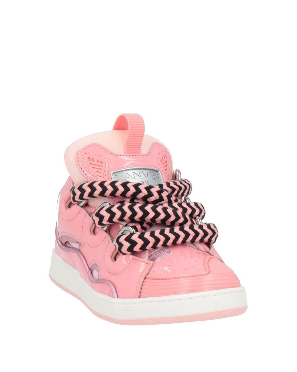 Lanvin Pink Sneakers Leather, Textile Fibers