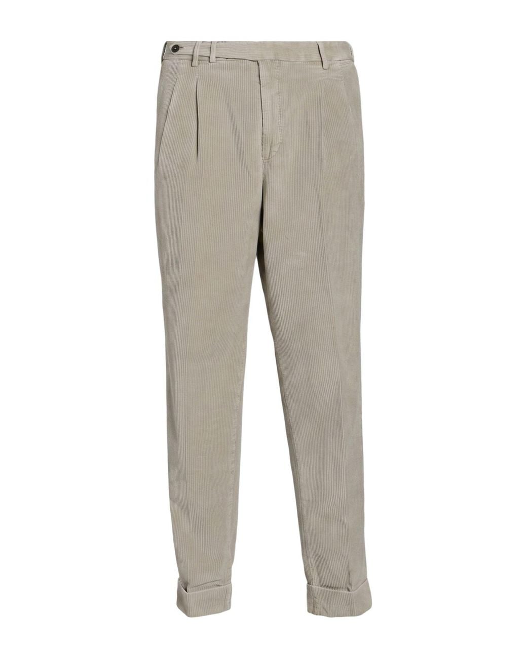 PT Torino Gray Pants Cotton, Lyocell, Elastane for men