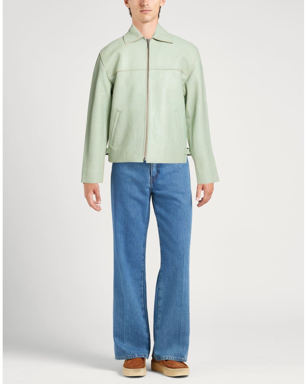 Guess Green Light Jacket Lambskin for men