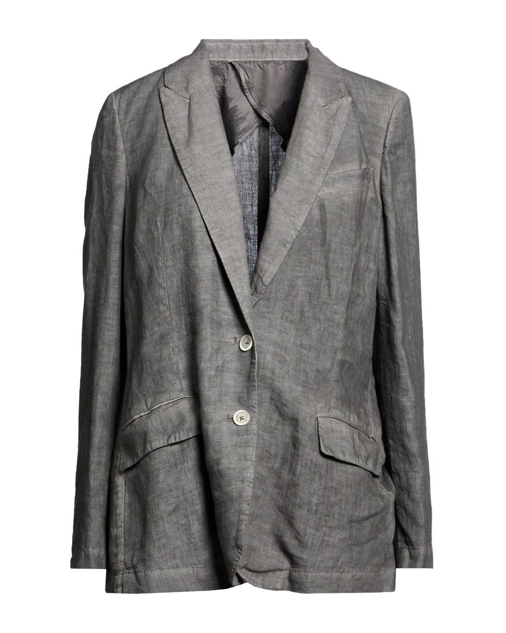 120% Lino Gray Blazer Linen