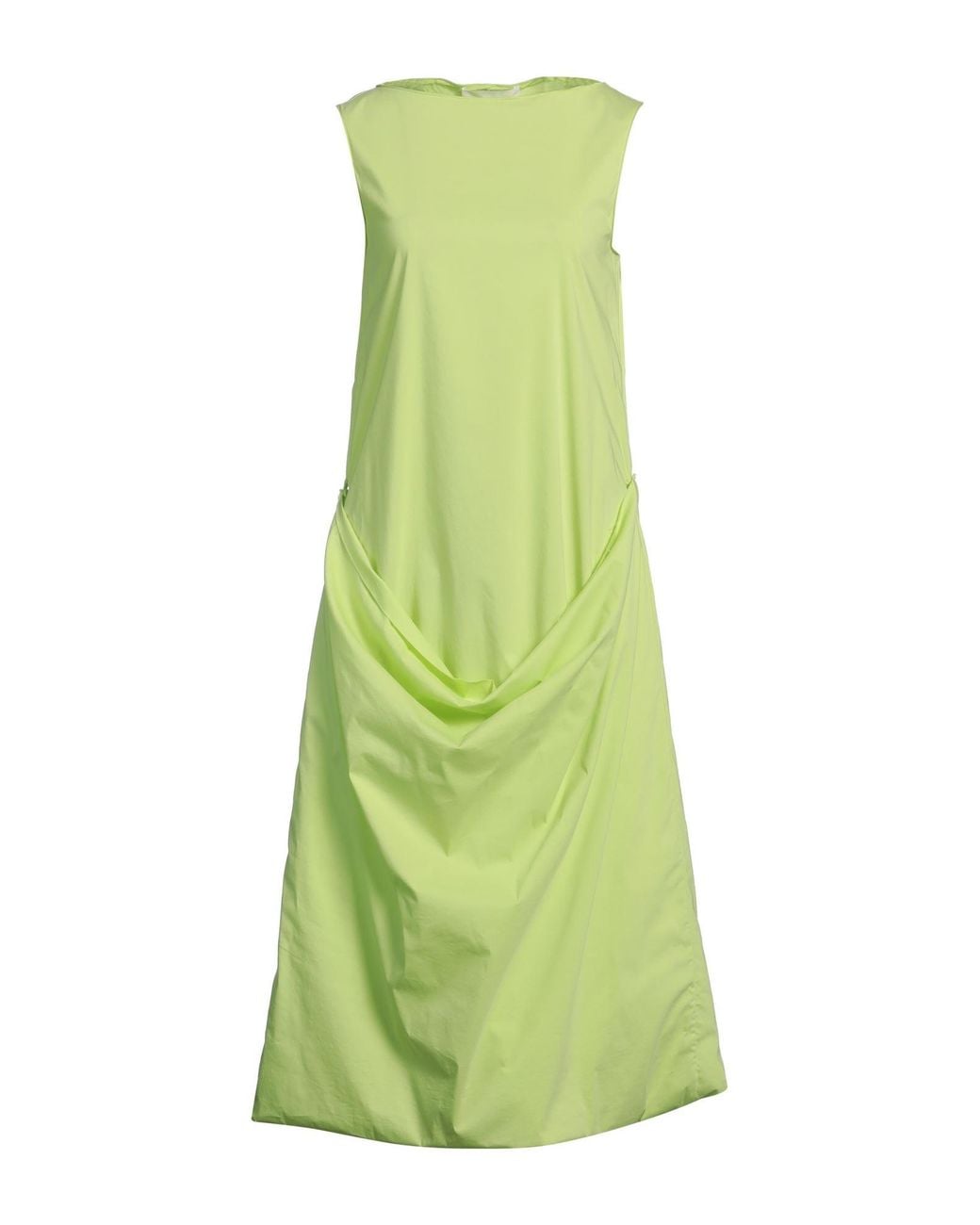 Liviana Conti Green Light Midi Dress Cotton, Polyamide, Elastane