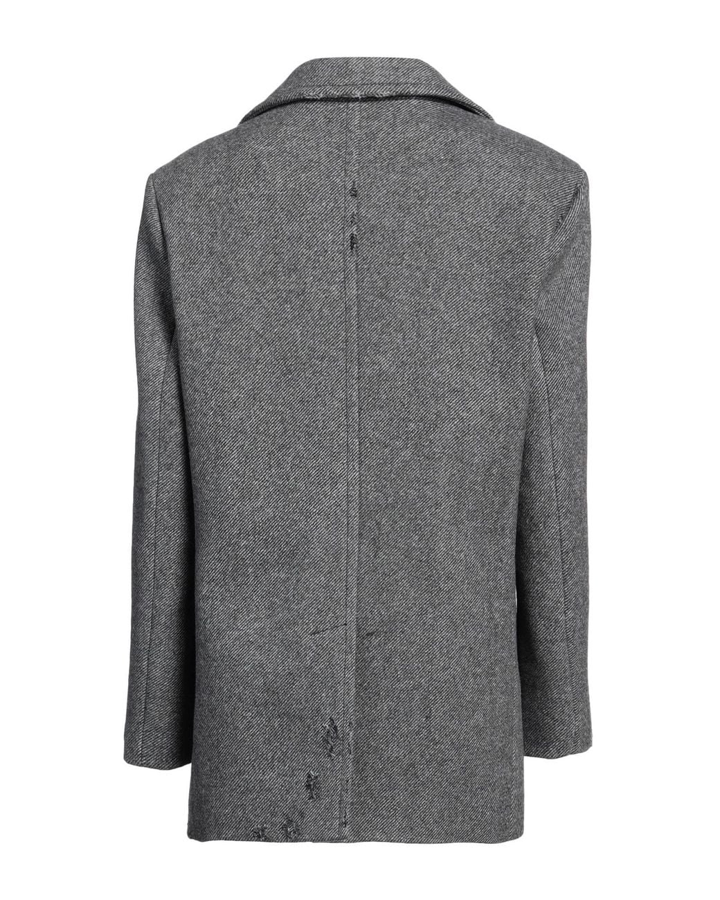 MSGM Gray Coat Wool, Polyamide