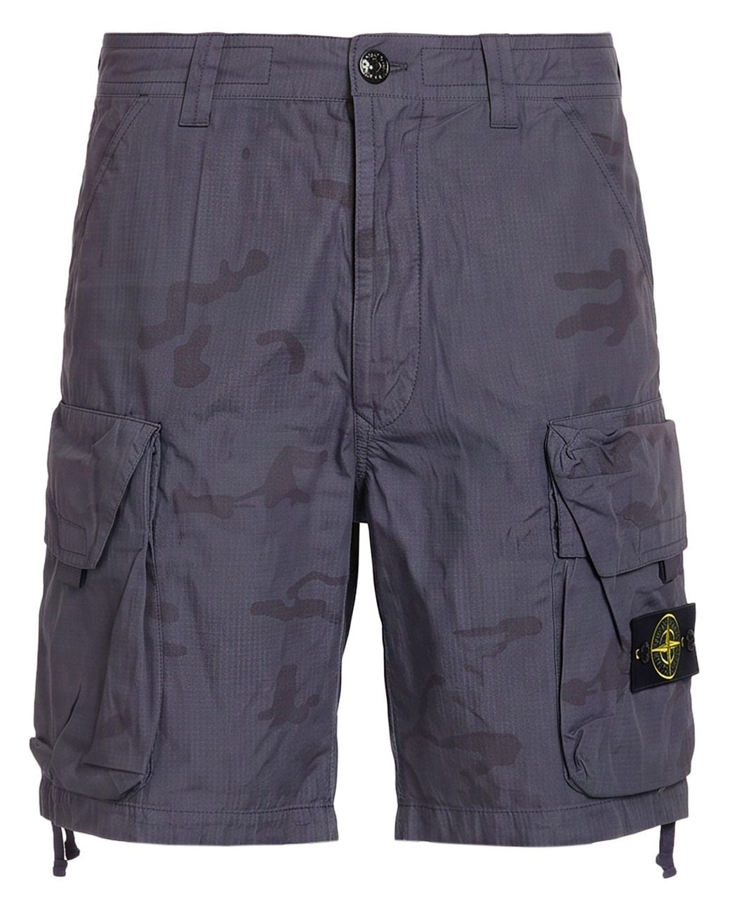 Stone Island Blue Slate Shorts & Bermuda Shorts Cotton, Polyamide for men