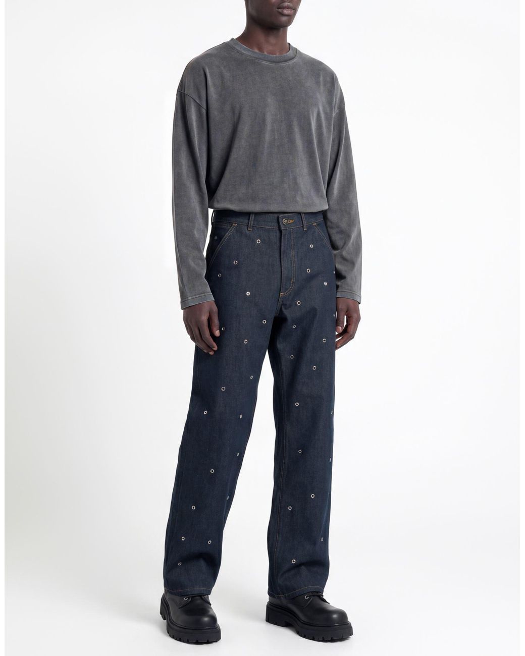 THE BIG WHITE BLUE Blue Jeans Cotton for men