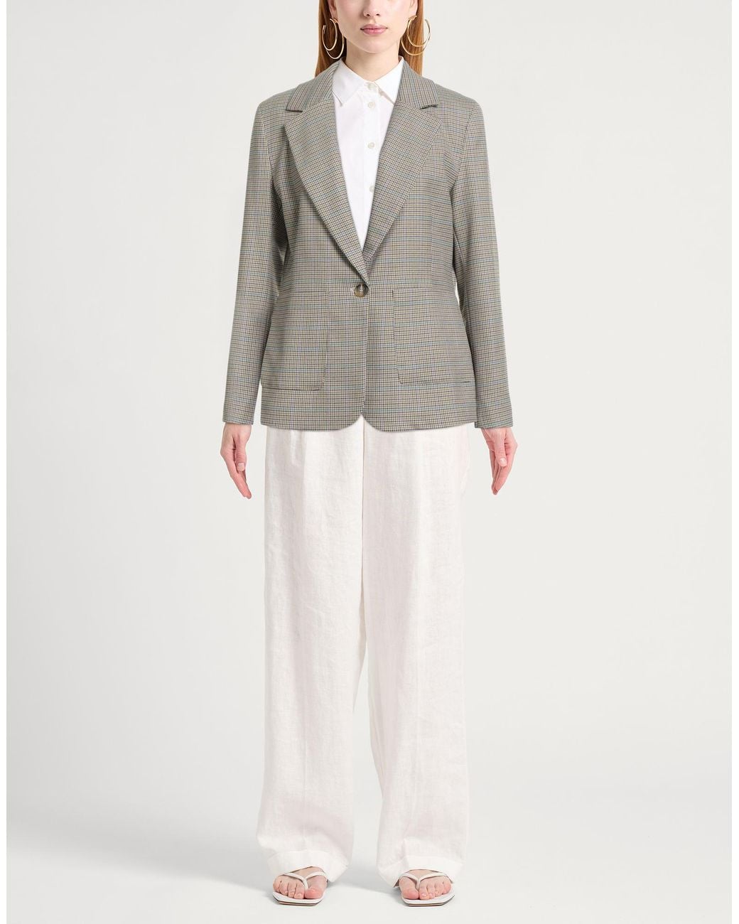 Berna Gray Blazer Polyester, Viscose, Elastane