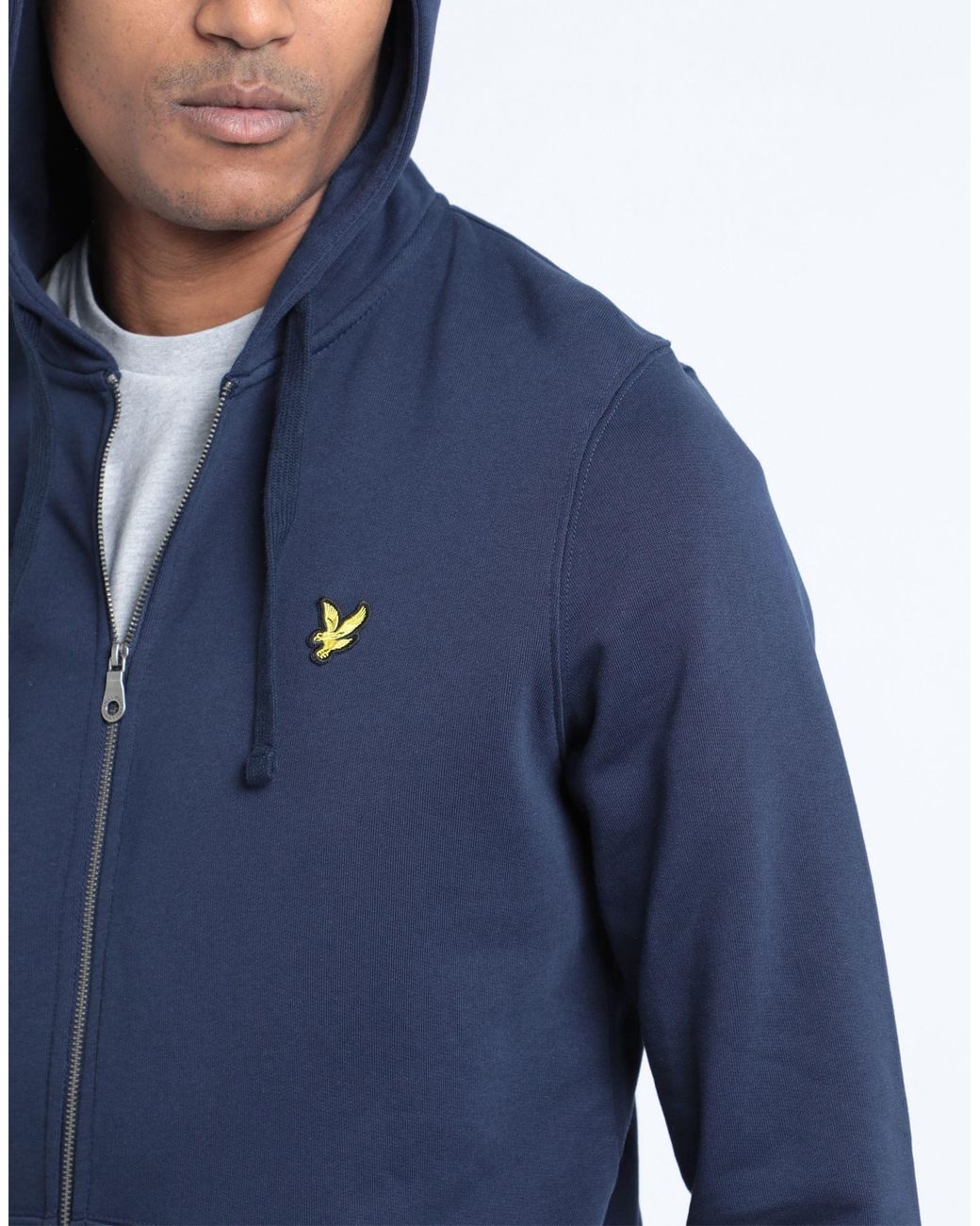 lyle and scott blue hoodie