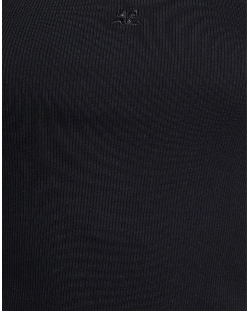 Courreges Black Top Cotton, Elastane