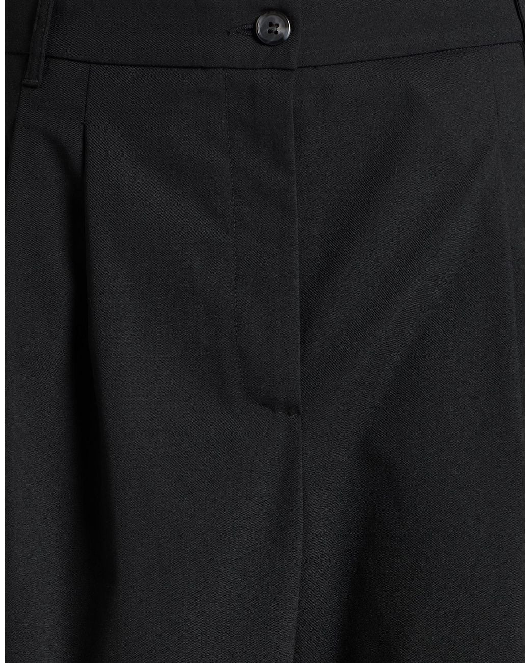 8pm Black Pants Polyester, Wool, Elastane